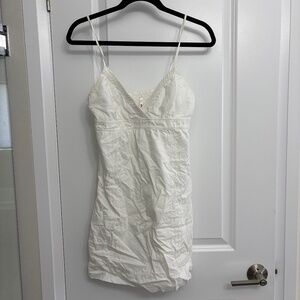White Cotton Mini Dress in Size Small - Brand: Garage